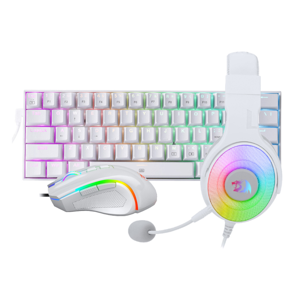 Redragon S129W 3-u-1 gaming set bela – tastatura, miš i slušalice