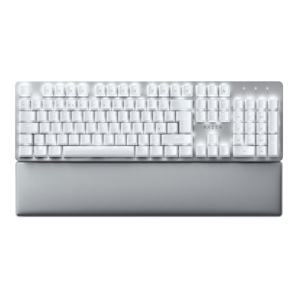 Razer Pro Type Ultra bežična mehanička tastatura sa Yellow prekidačima, bela
