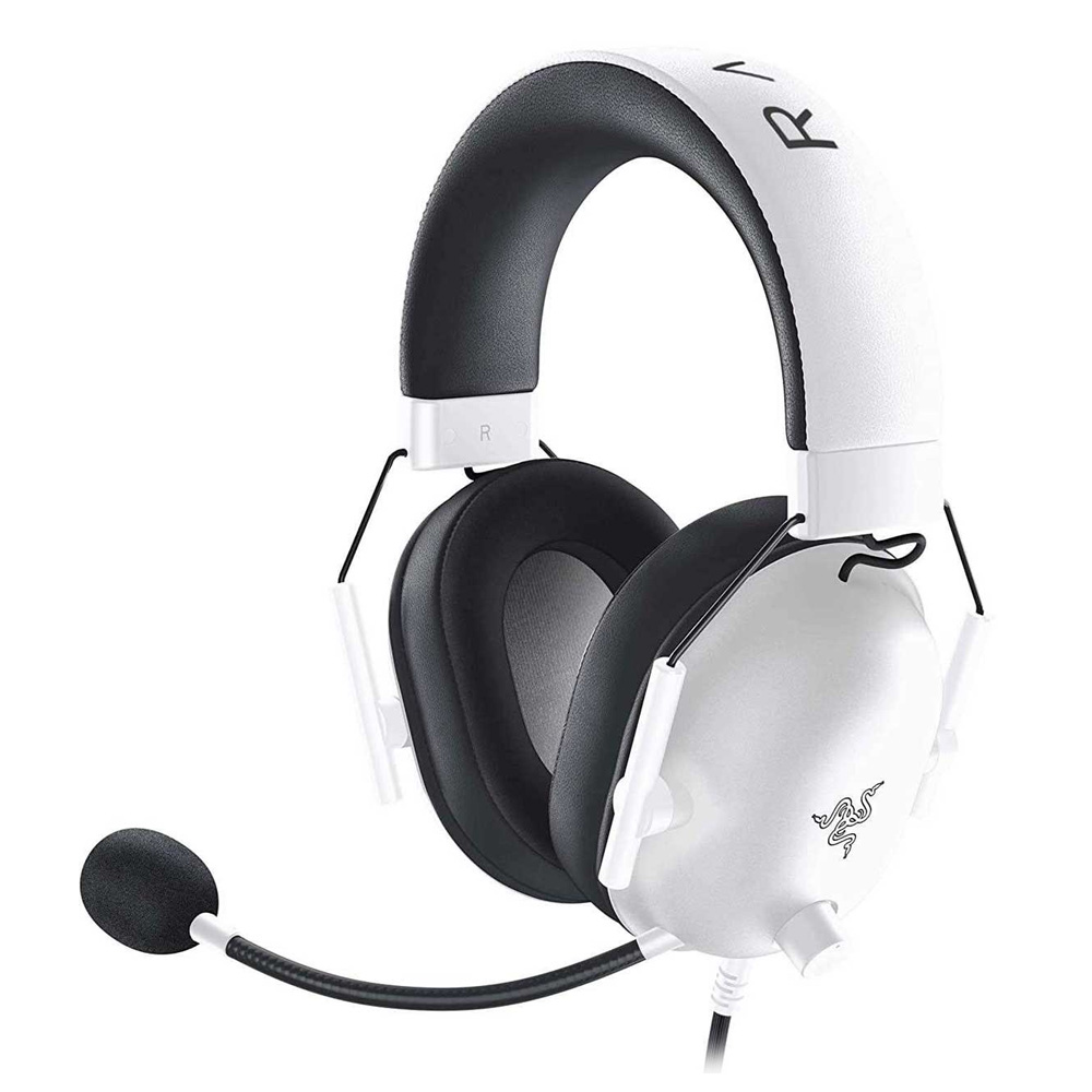 Razer BlackShark V2 X bele gejming slušalice sa HyperClear mikrofonom, 3,5 mm