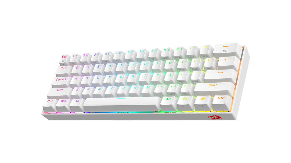Redragon Draconic Pro K530 RGB bela mehanička tastatura, crveni prekidači