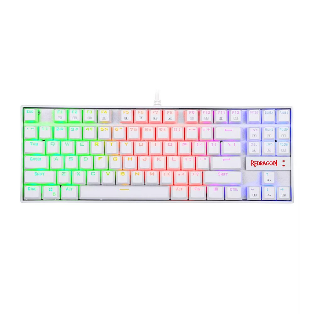 Redragon Kumara K552W-RGB-SP bela mehanička tastatura, Red switch, RGB