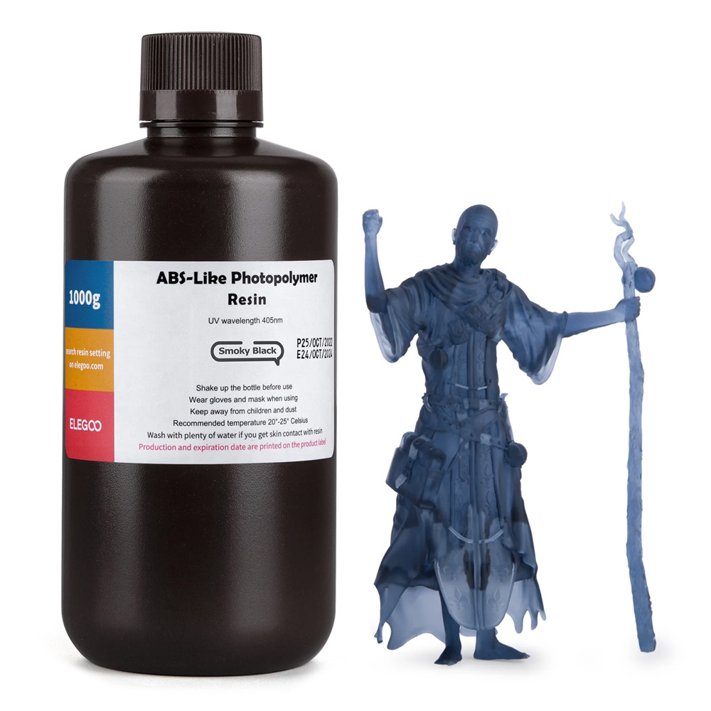 ELEGOO ABS-Like Photopolymer Resin Smoky Black 1 kg