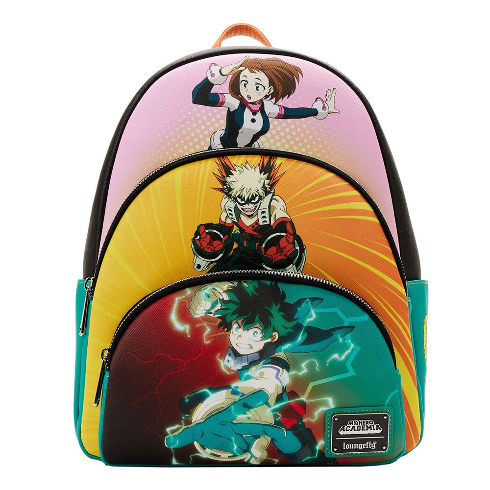 Loungefly My Hero Academia Triple Pocket Scene mini ranac sa tri prednja džepa