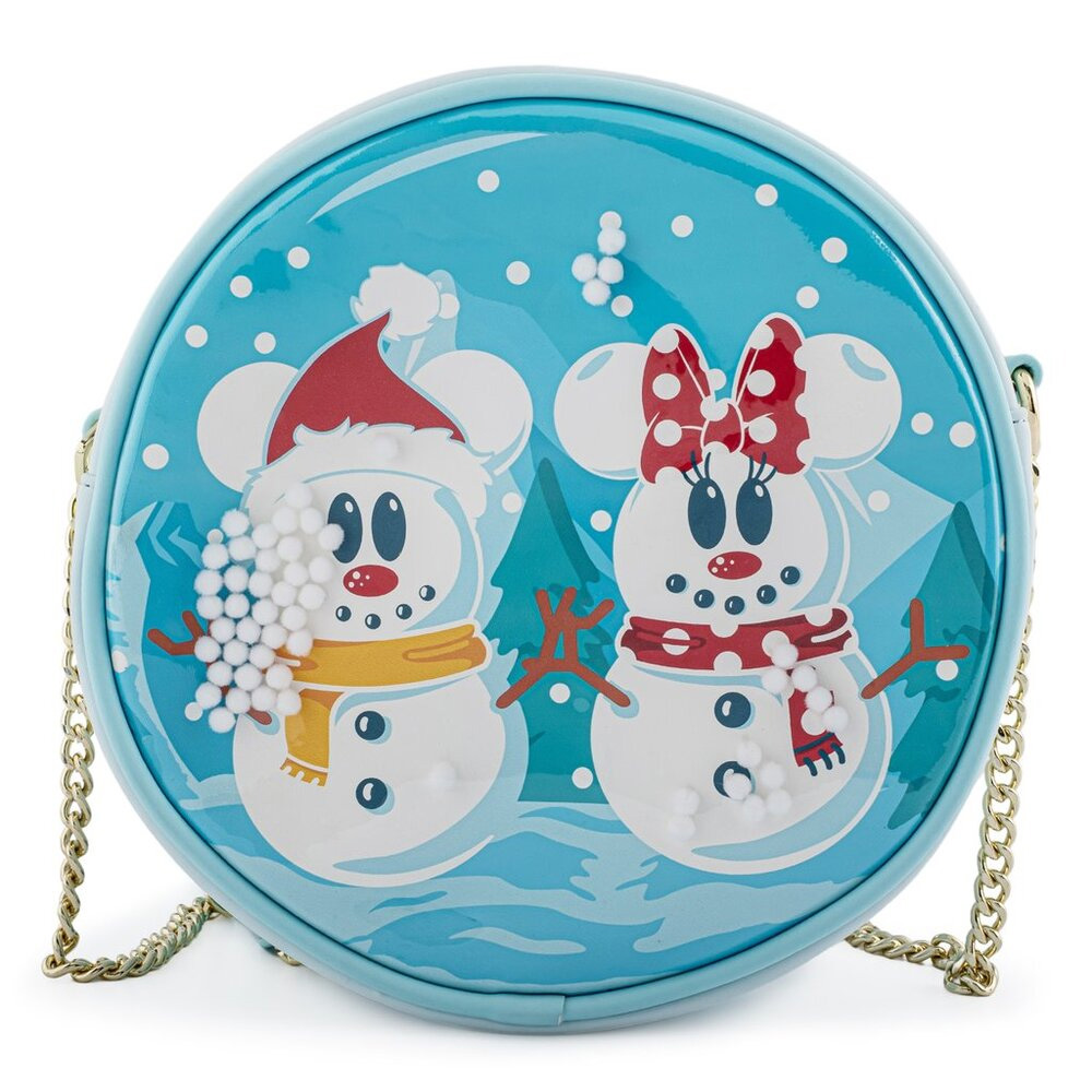 Loungefly Disney Snowman Mickey i Minnie Snow Globe crossbody torbica WDTB2339