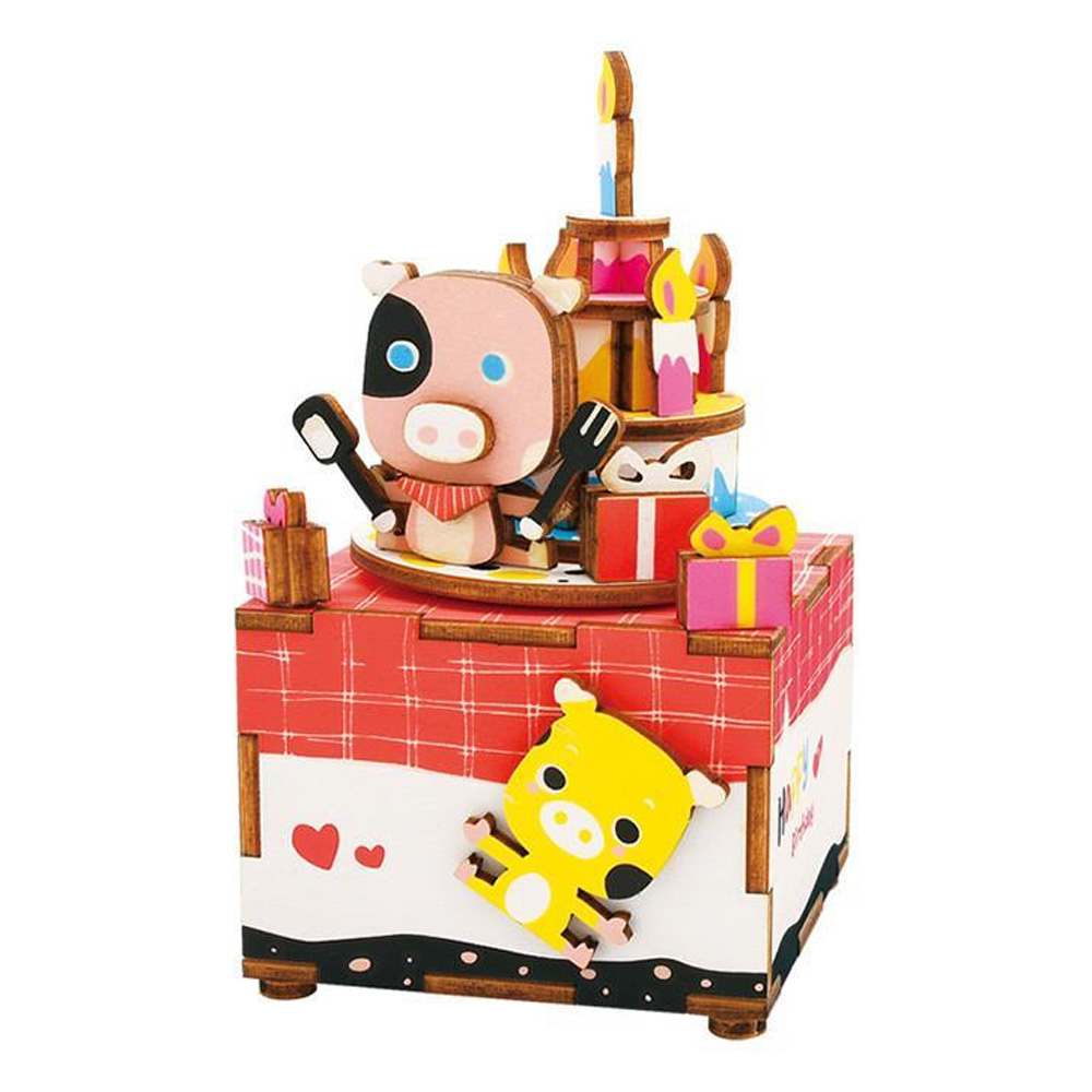 Robotime Sweet Heart Happy Birthday AM309 3D drvena muzička kutija