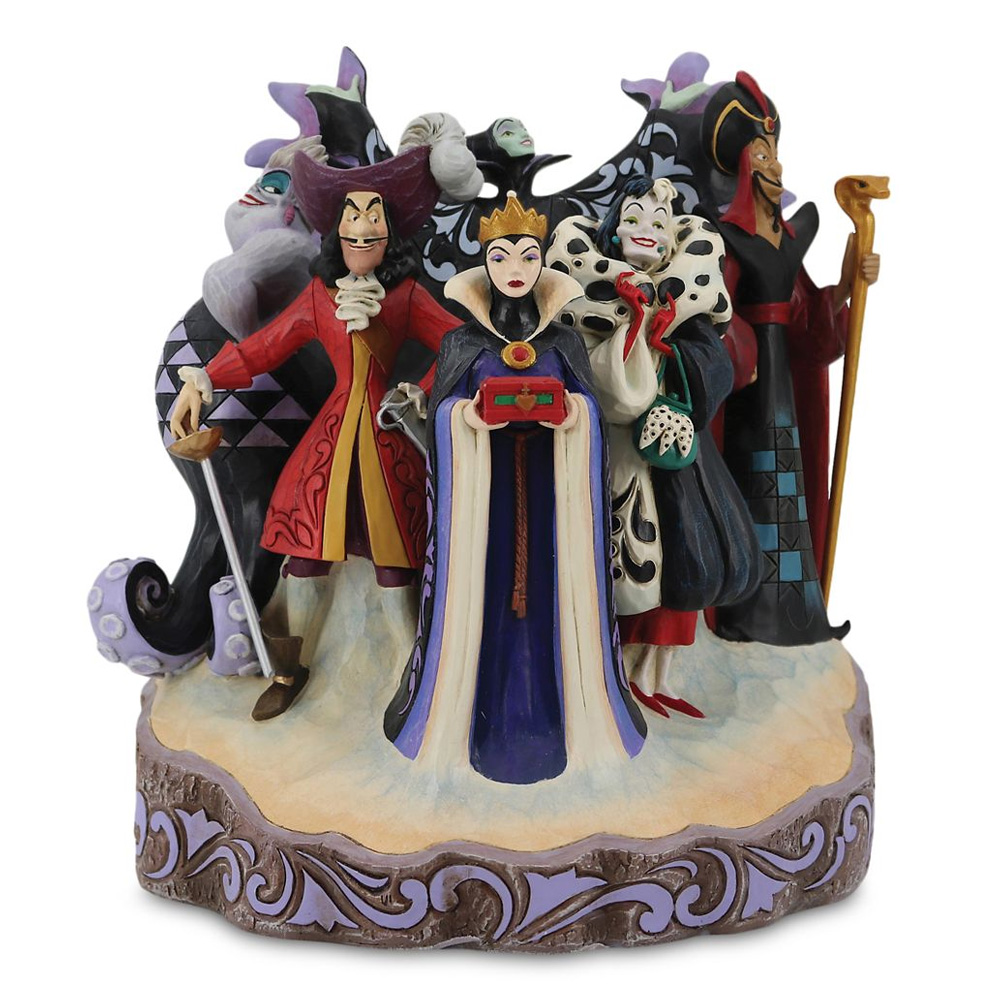 Jim Shore Disney Traditions Mischief, Malice & Mayhem Villains Carved by Heart dekorativna figura
