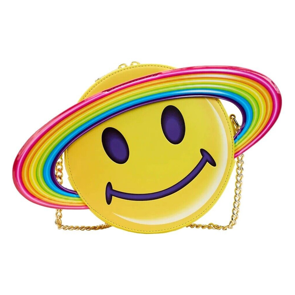 Loungefly Lisa Frank Yellow Rainbow Ring Saturn LSFTB0005 crossbody torba