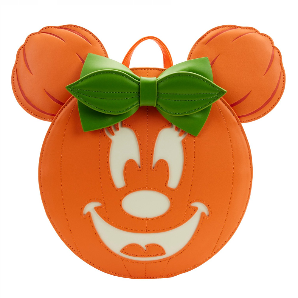 Loungefly Disney Glow Face Minnie Pumpkin mini ranac svetleći u mraku