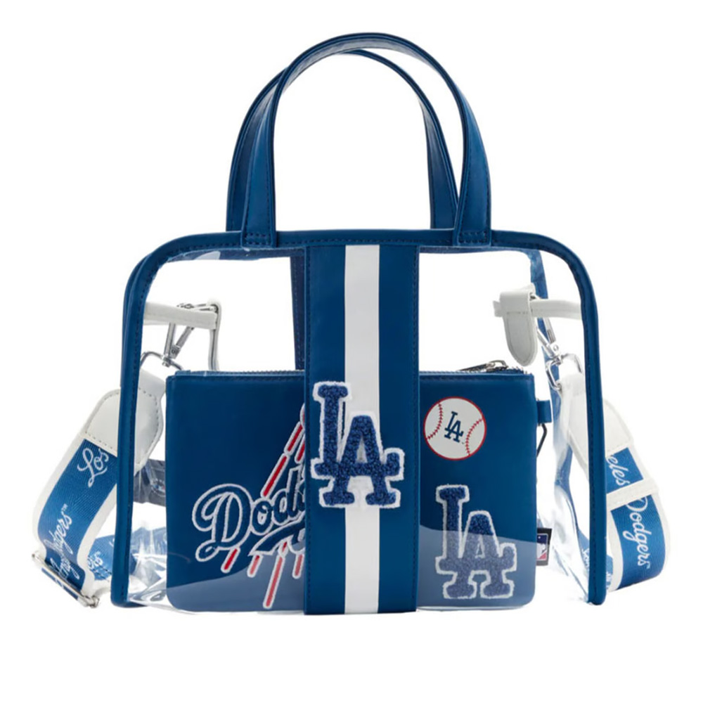 Loungefly MLB LA Dodgers Clear Tote Crossbody stadiumska torba sa torbicom