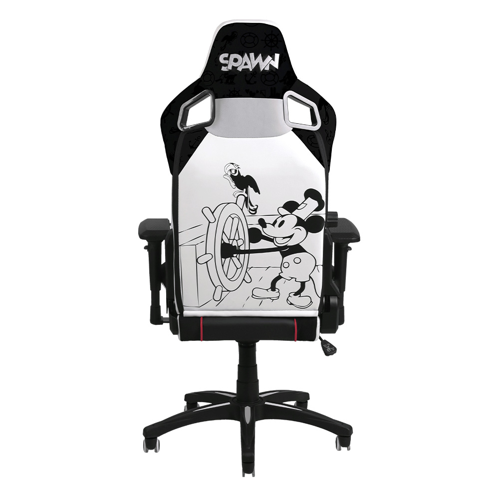 Spawn Steamboat Willie Edition gejmerska stolica, crno-bela