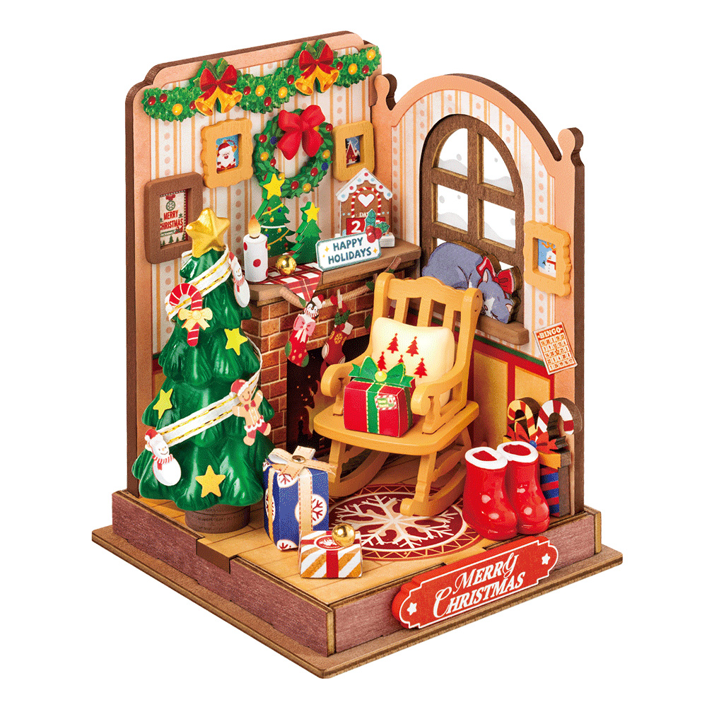 Rolife Christmas Fireplace DS041 DIY mini kućica
