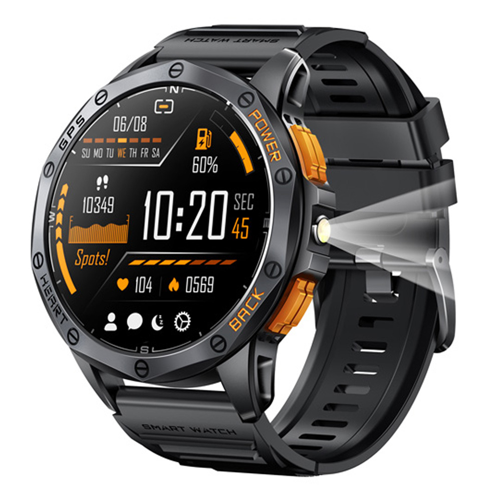 MOYE NavX Pro GPS robustan pametni sat sa LED lampom, crni