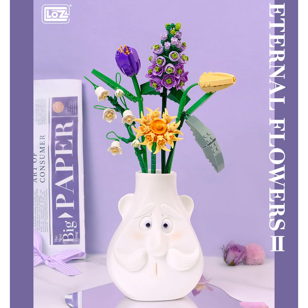 Loz 1672 Violet and Tulip set mikro kockica 534 delova