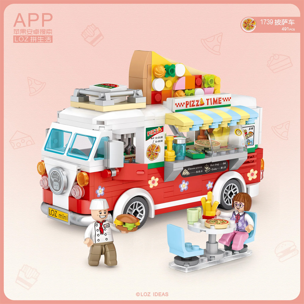 Loz 1739 Pizza Truck set mikro kockica 491 delova