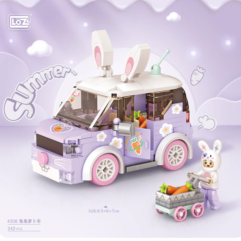 LOZ 4208 Sweet Bunny Radish Car mini automobil 242 delova