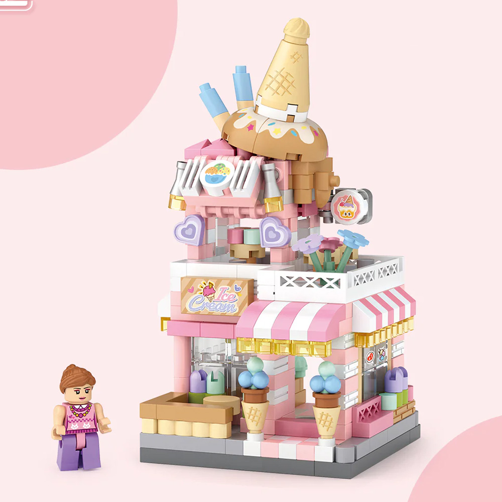 LOZ 8813 Ice Cream Shop mikro konstruktor, 400 delova