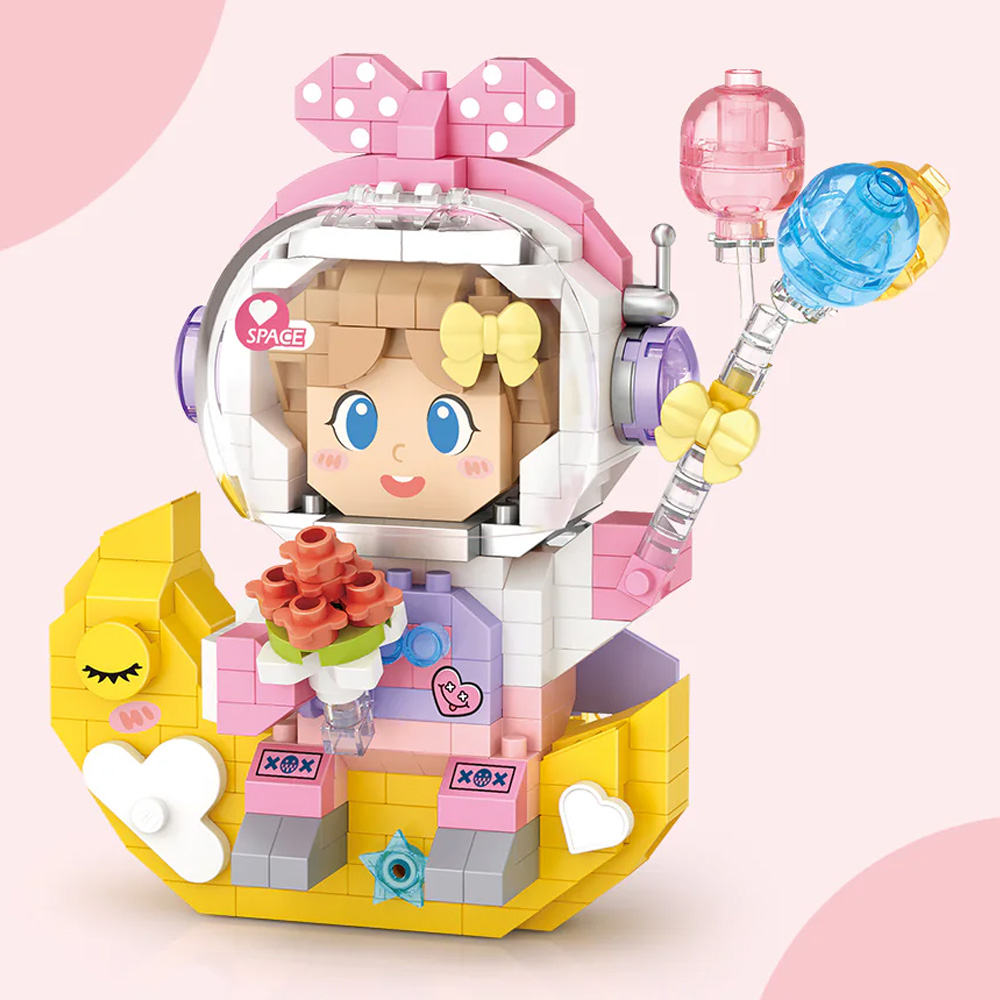 LOZ 8828 Astronaut Girl mikro konstruktor, 410 delova