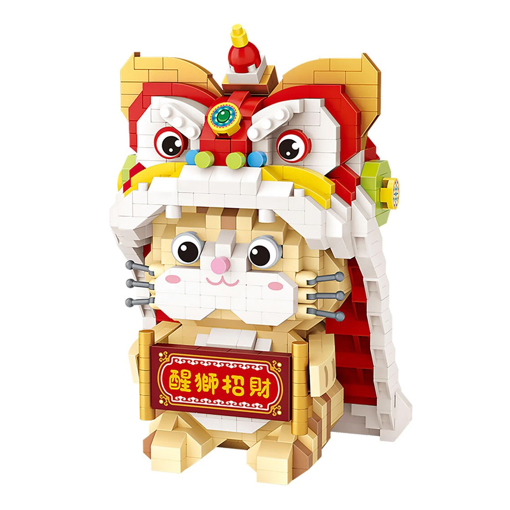 LOZ 9258 Lion Dance and Lucky Cat mikro konstruktor, 950 delova