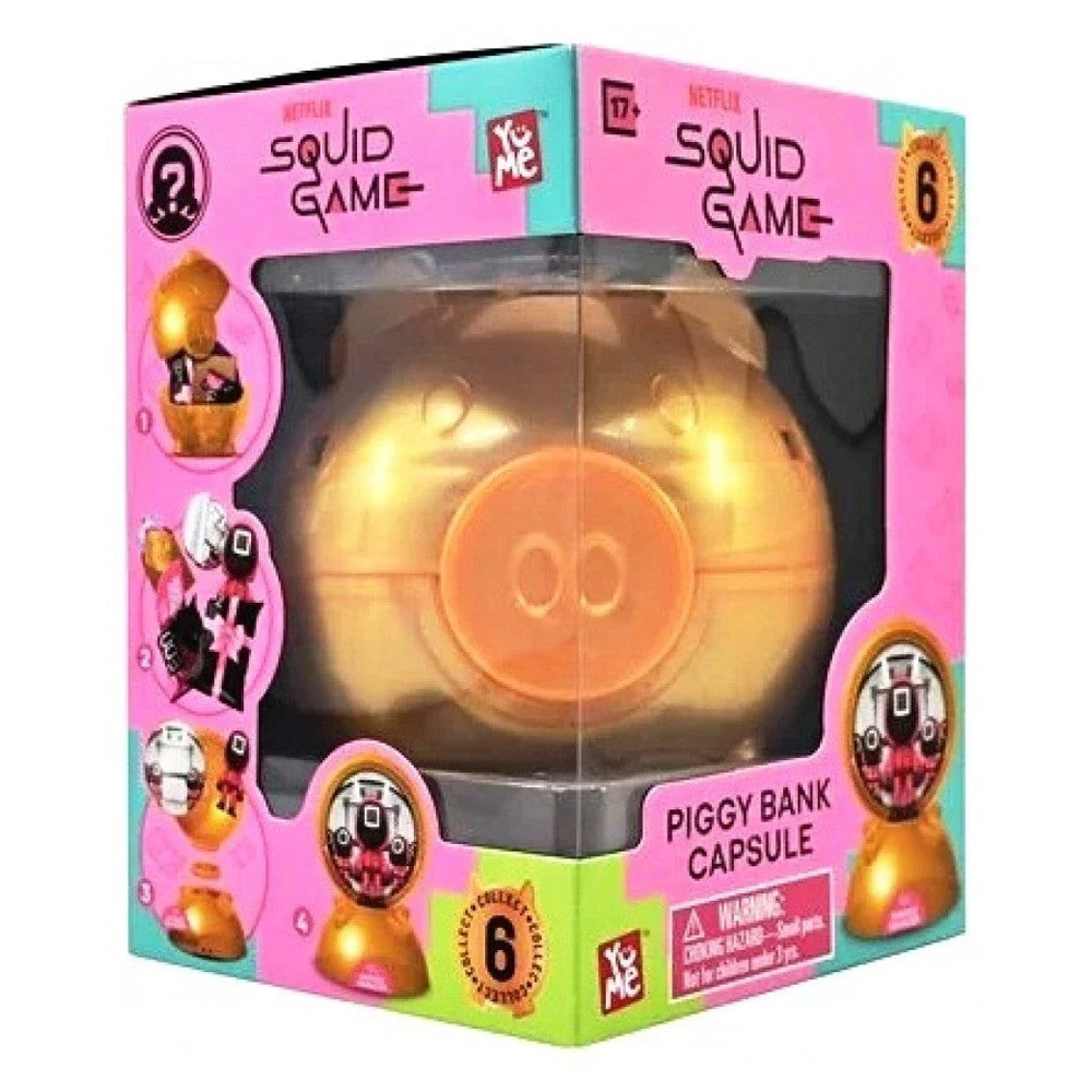 YuMe Netflix Squid Game Piggy Bank Capsule blind box figura 13,9 cm