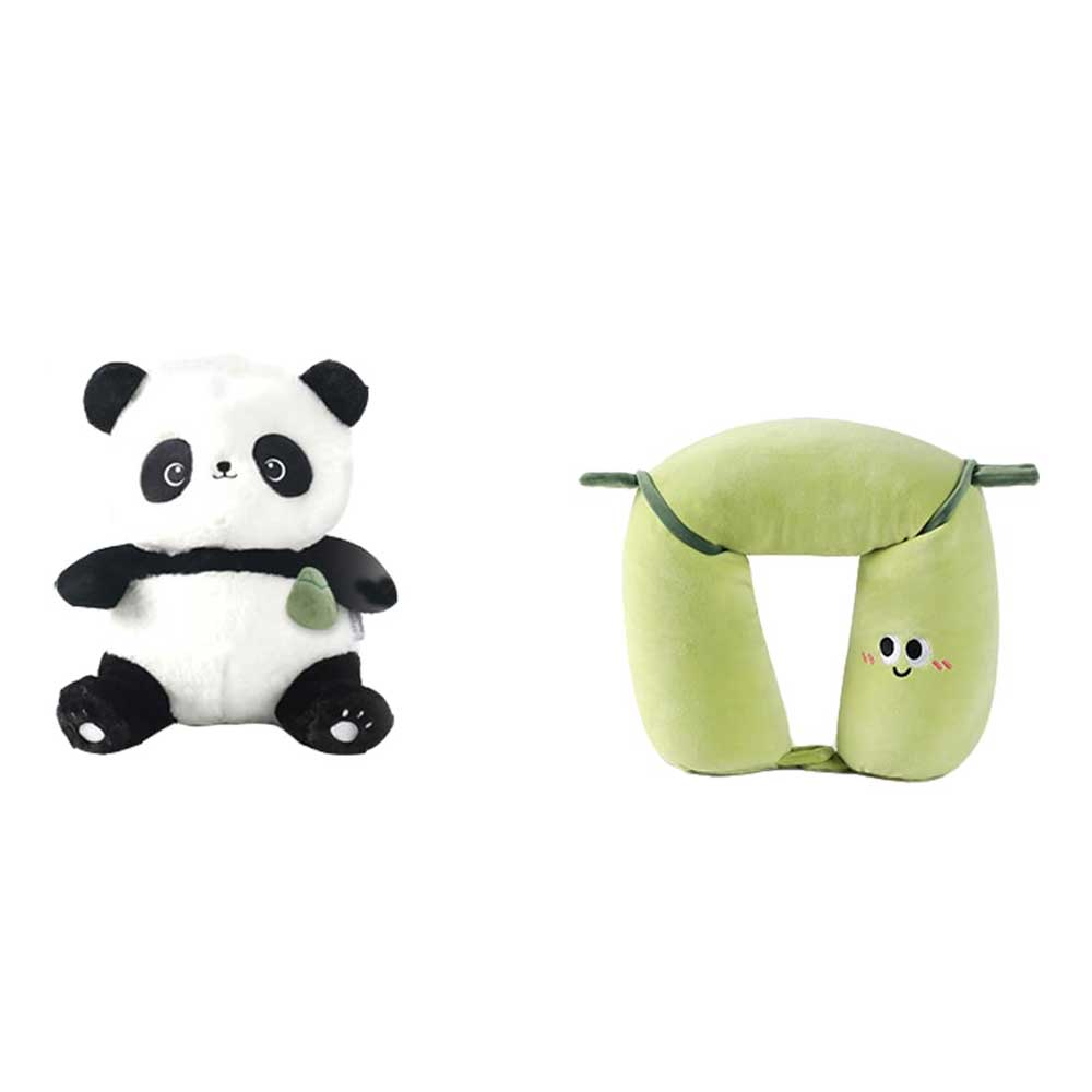 Moye 2 u 1 Panda plišana igračka i putni jastuk za vrat