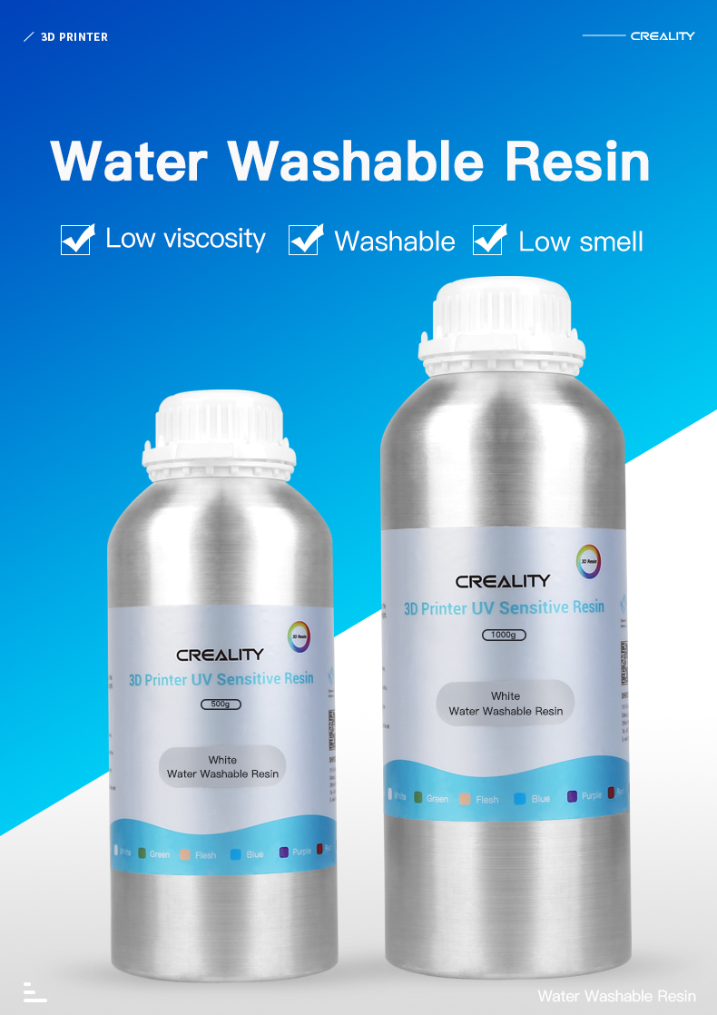 Creality Water Washable bela smola za 3D štampu, 500 g