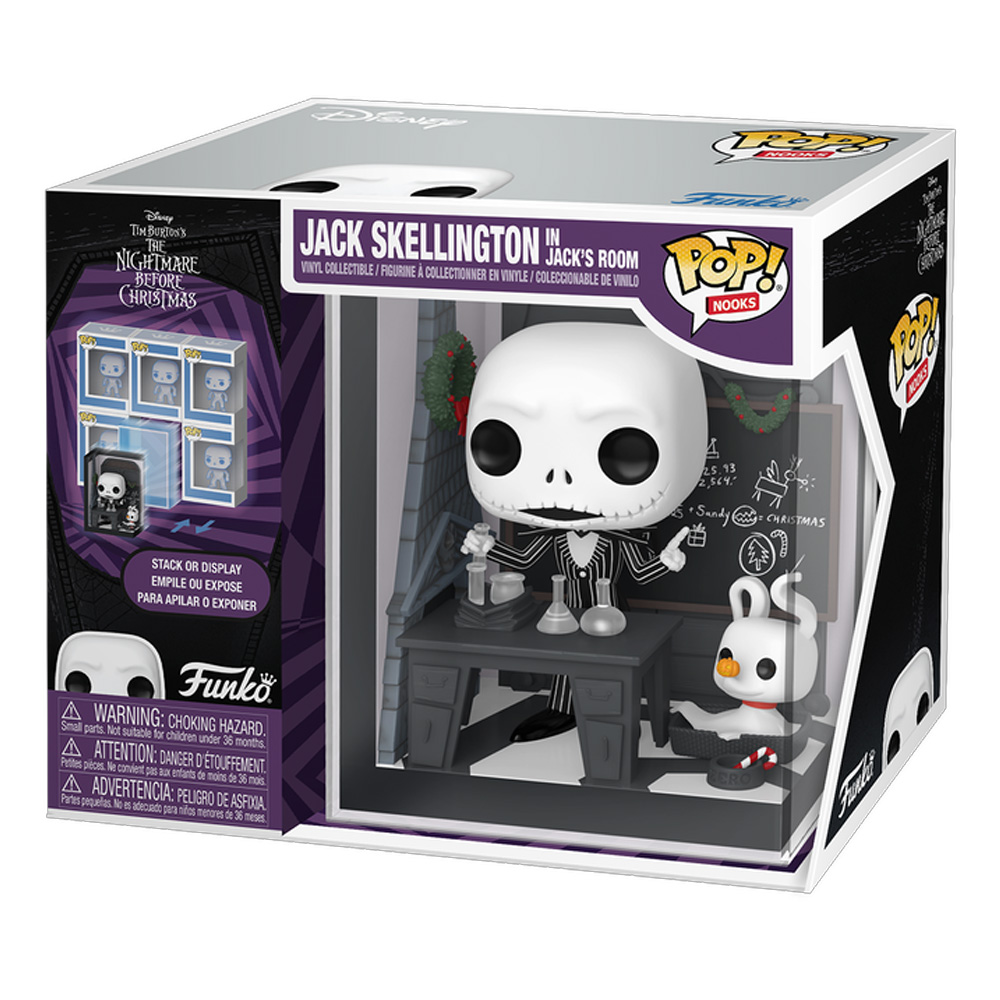 Funko POP! Nooks Jack Skellington u Jackovoj sobi kolekcionarska scena