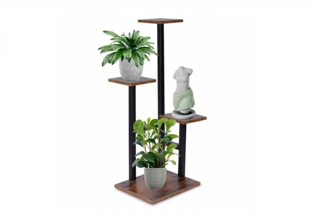 Vilde 569822 metalni stalak za cveće sa 4 nivoa, 84 cm