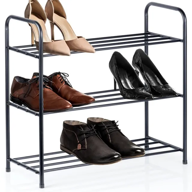 Vilde 569979 metalni stalak za obuću sa 3 nivoa 63 × 28 × 60 cm