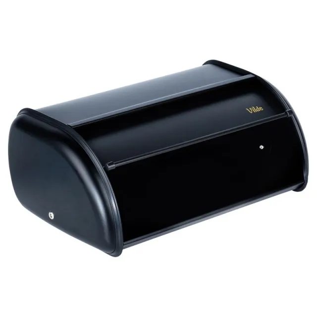 Vilde 259615 crna metalna kutija za hleb 36 × 23 × 14,5 cm