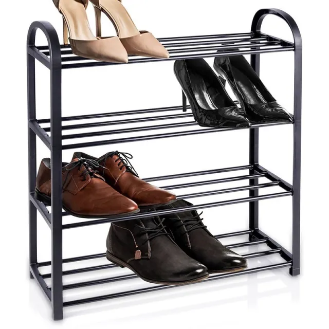 Vilde 569732 metalni stalak za obuću na 4 nivoa, 49,5 × 18,5 × 56,5 cm