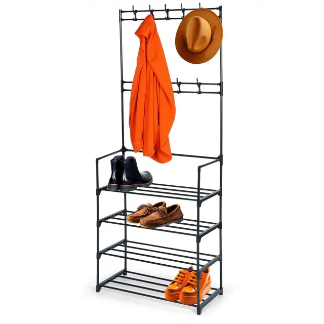 Vilde 568023 metalni čiviluk sa cipelarnikom 57 × 28 × 156 cm