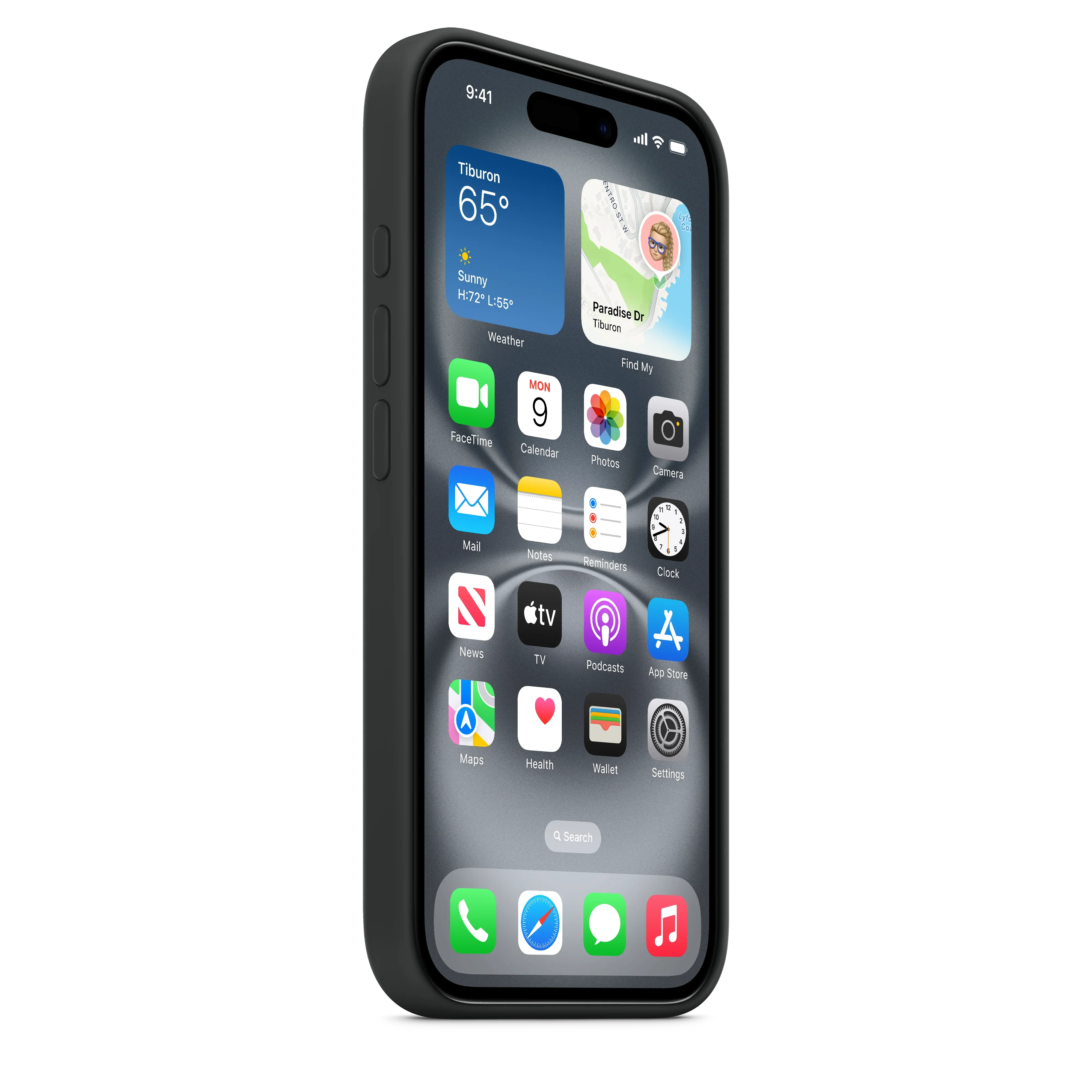 Apple silikonska maska sa MagSafe-om za iPhone 16 – crna