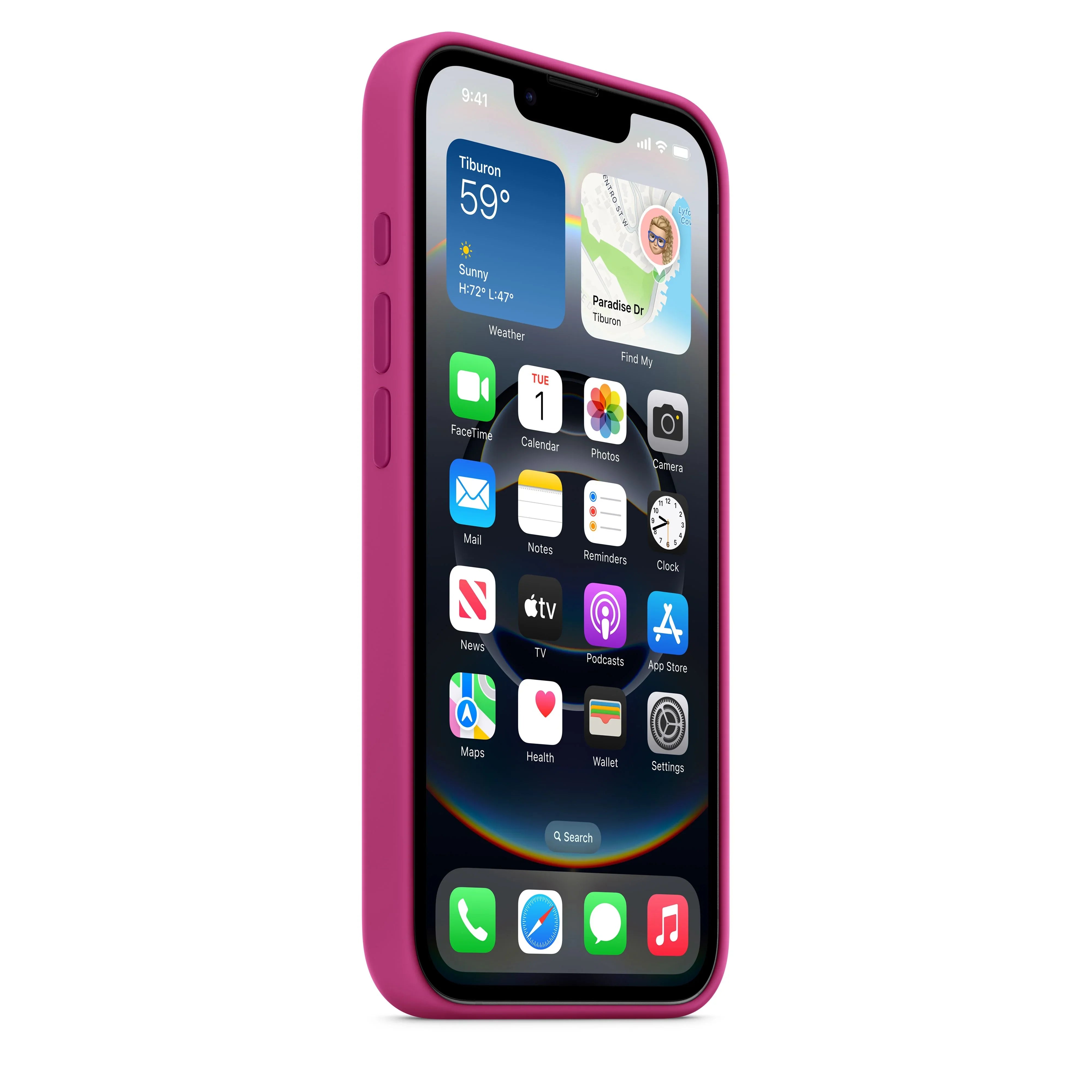 Apple silikonska futrola za iPhone 16e – fuksija