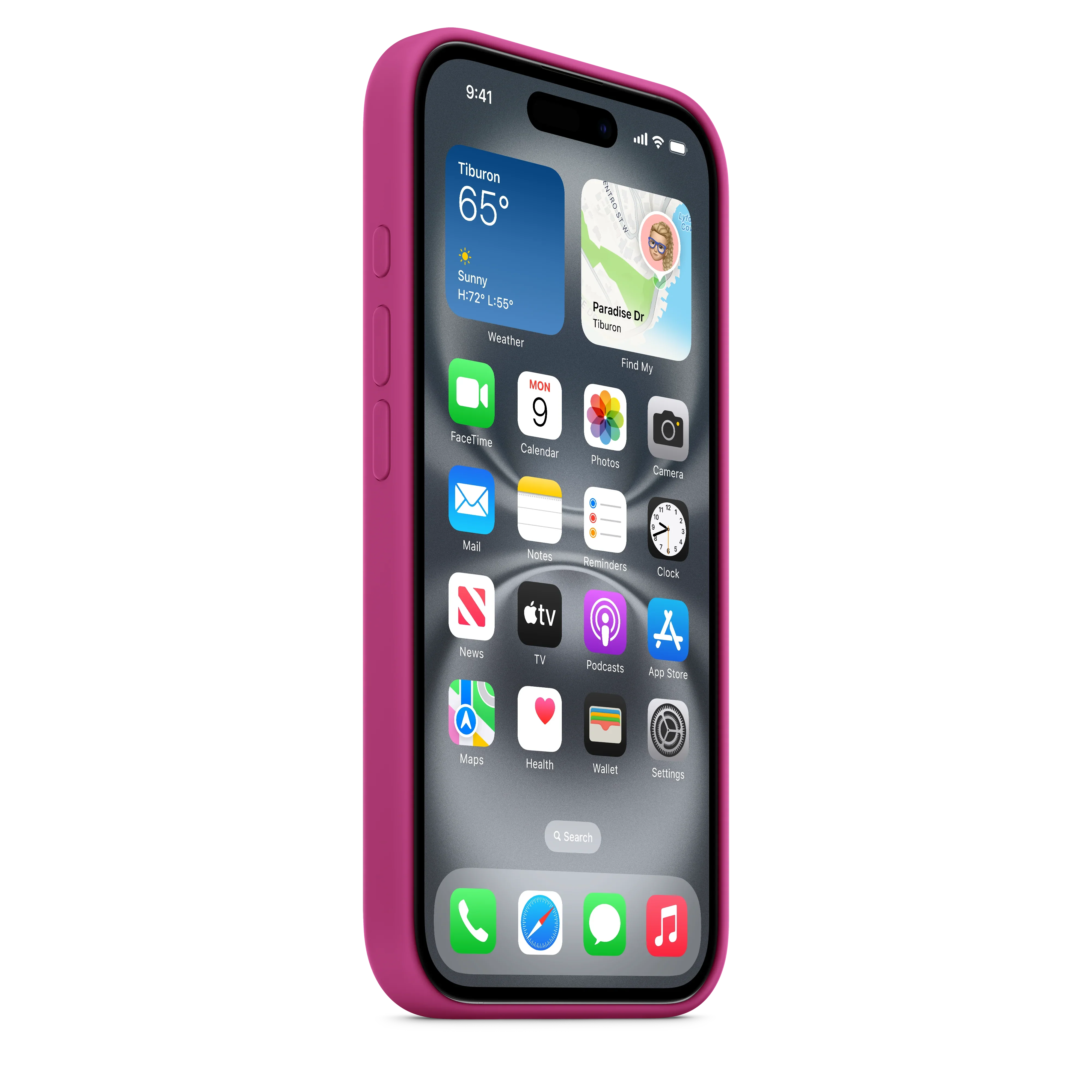 Apple silikonska futrola za iPhone 16 sa MagSafe-om – Fuchsia