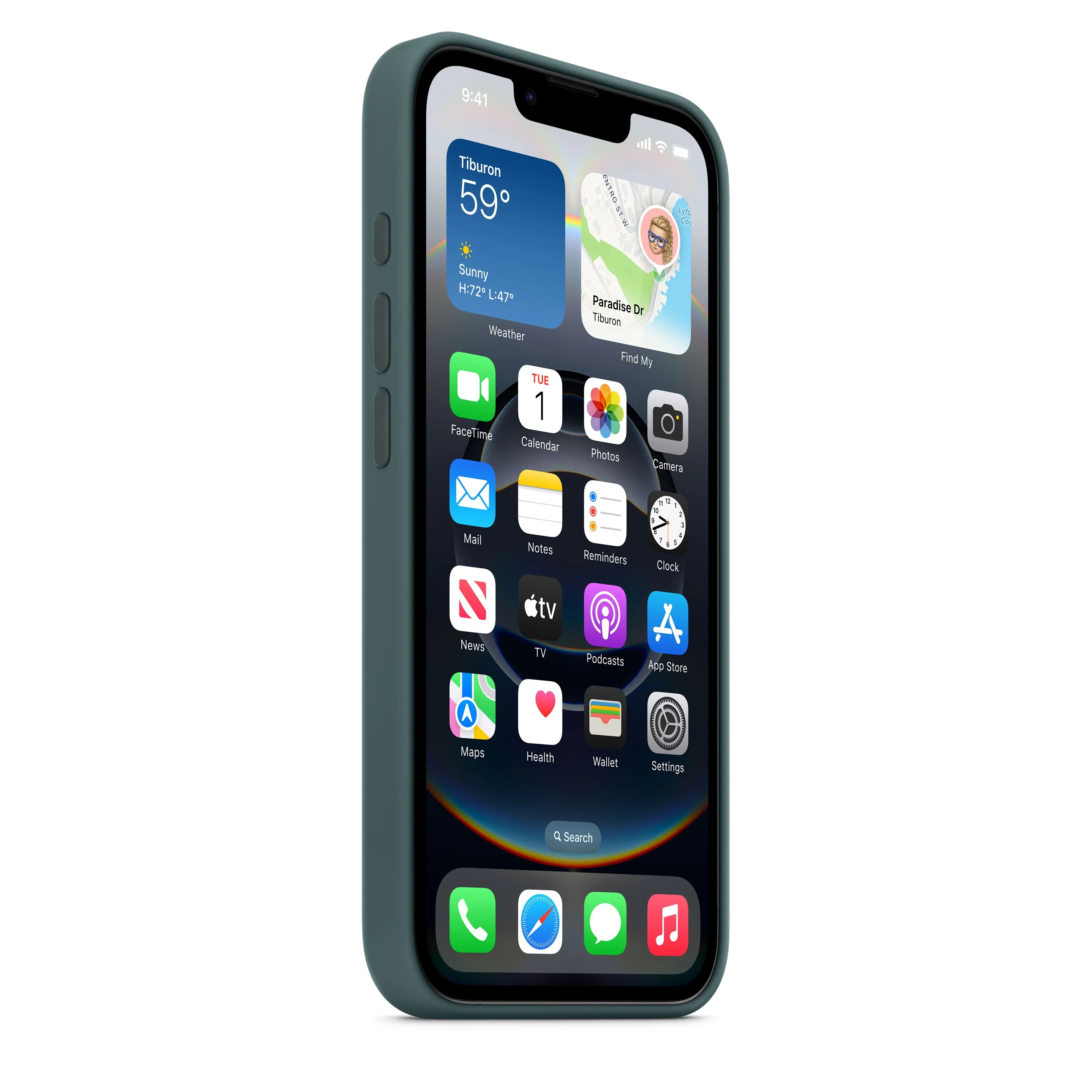 Apple silikonska maska MD3X4ZM/A za iPhone 16e – Lake Green