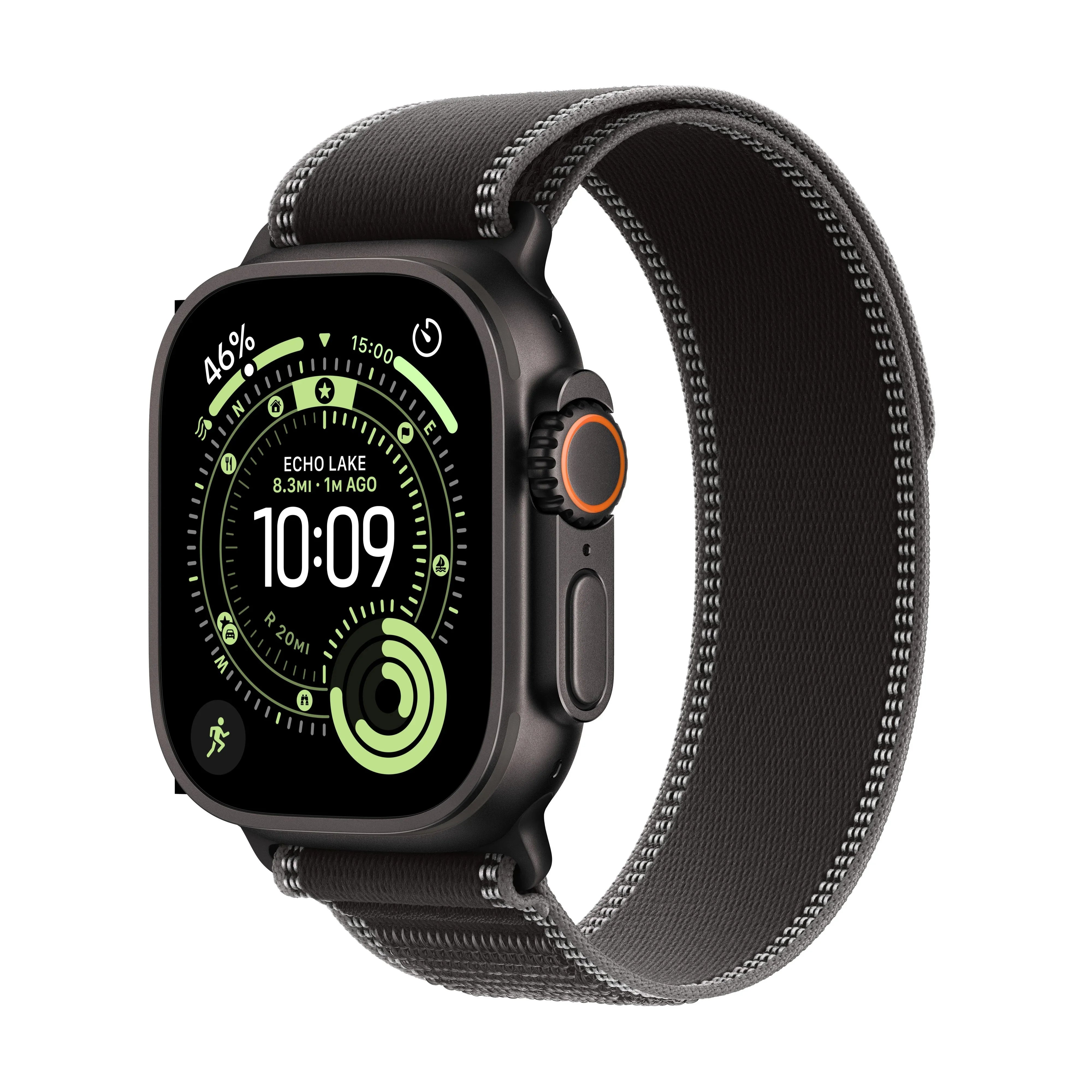 Apple Watch Ultra 3 49 mm Black Titanium sa Trail Loop narukvicom M/L