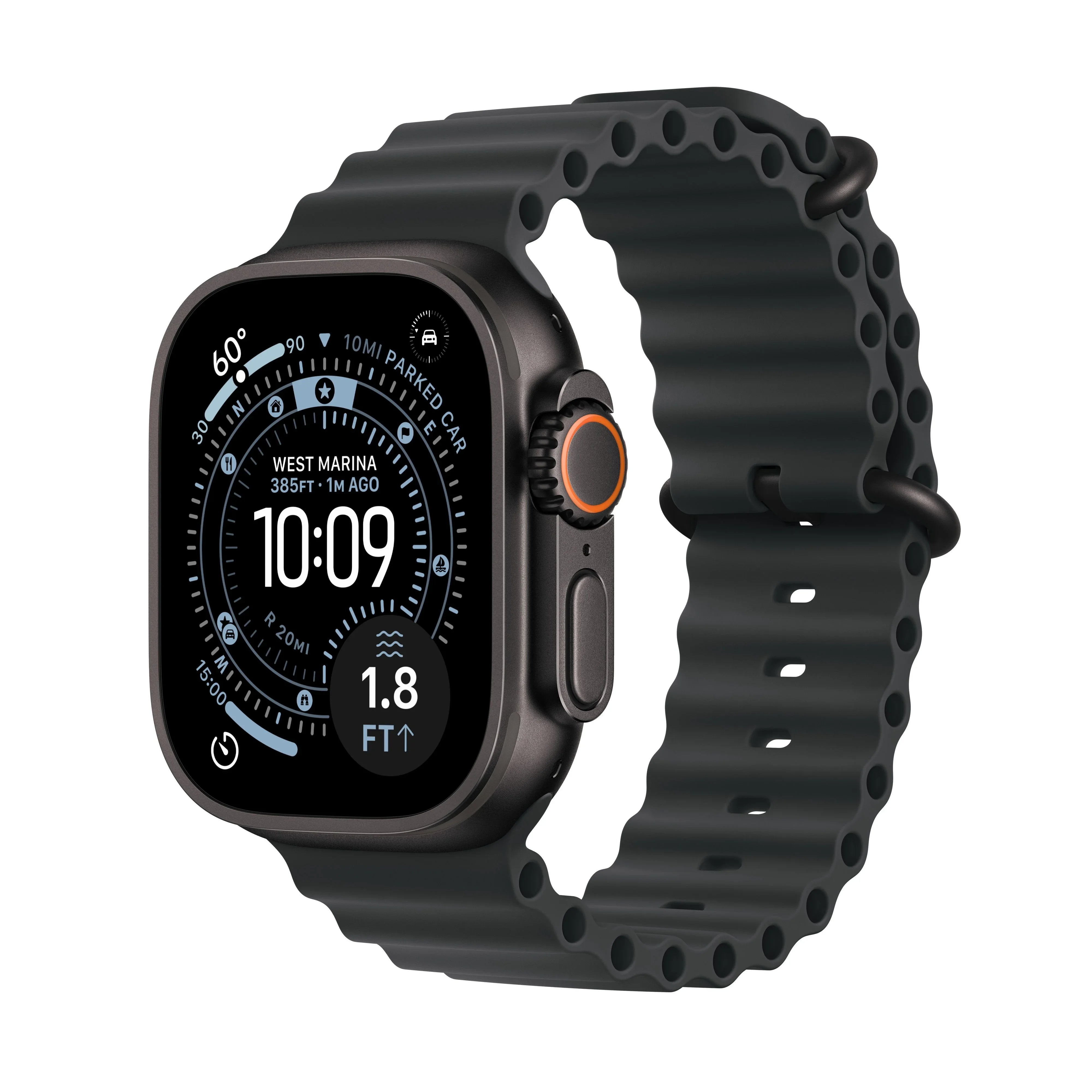 Apple Watch Ultra 3 GPS + Cellular 49 mm, crni titanijum sa Ocean Band narukvicom