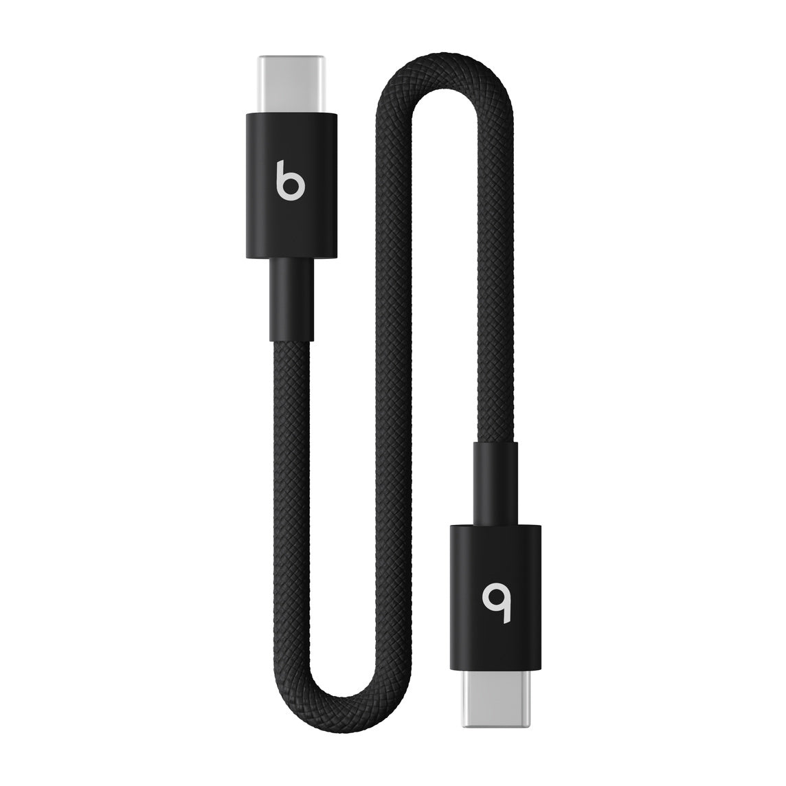 Beats MEQ94 USB-C na USB-C pleteni kabl 20 cm – Bolt Black, 60 W