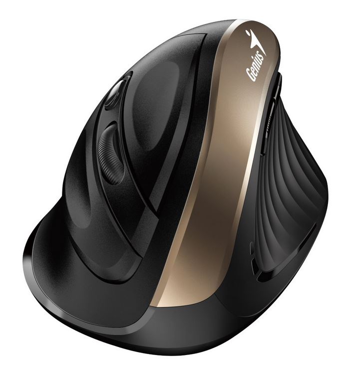 Genius Ergo 8250S Champagne Gold vertikalni bežični miš, 1600 DPI