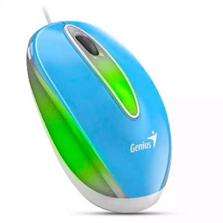 Genius DX-Mini plavi kompaktni USB miš sa RGB LED osvetljenjem