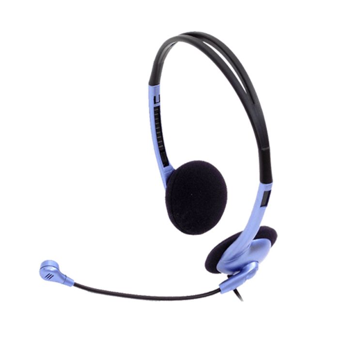 Genius HS-02B plave žične stereo slušalice sa mikrofonom