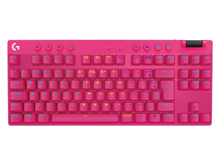 Logitech G PRO X TKL LIGHTSPEED bežična mehanička gaming tastatura – Magenta, US, taktilna