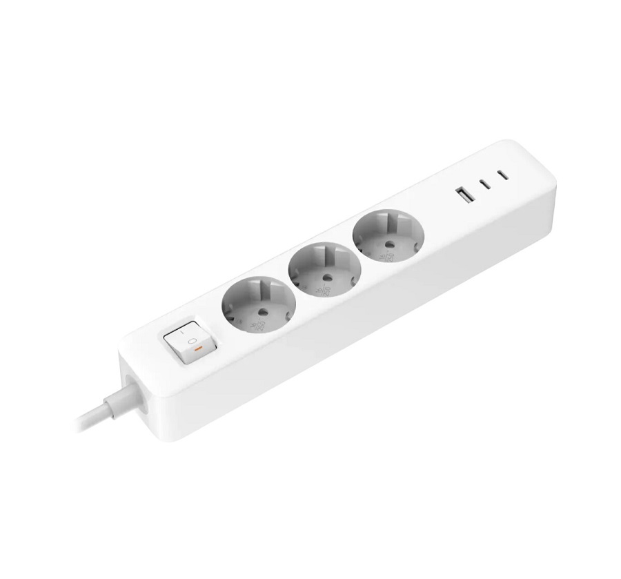 Xiaomi 20W Power Strip (2C1A) EU produžni naponski razvodnik 3× Schuko, 2× USB-C + USB-A