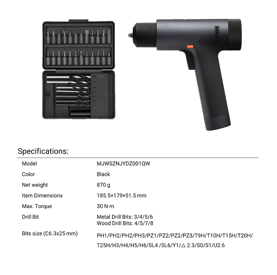 Xiaomi 12V Max Brushless aku bušilica-odvijač 30 Nm sa priborom