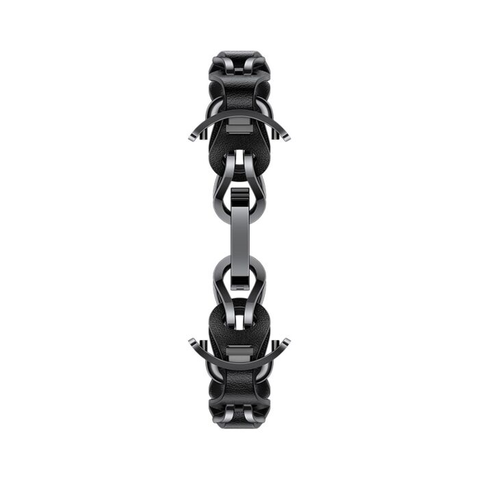 Crni metalno-kožni kaiš Xiaomi Smart Band 8 Chain Strap