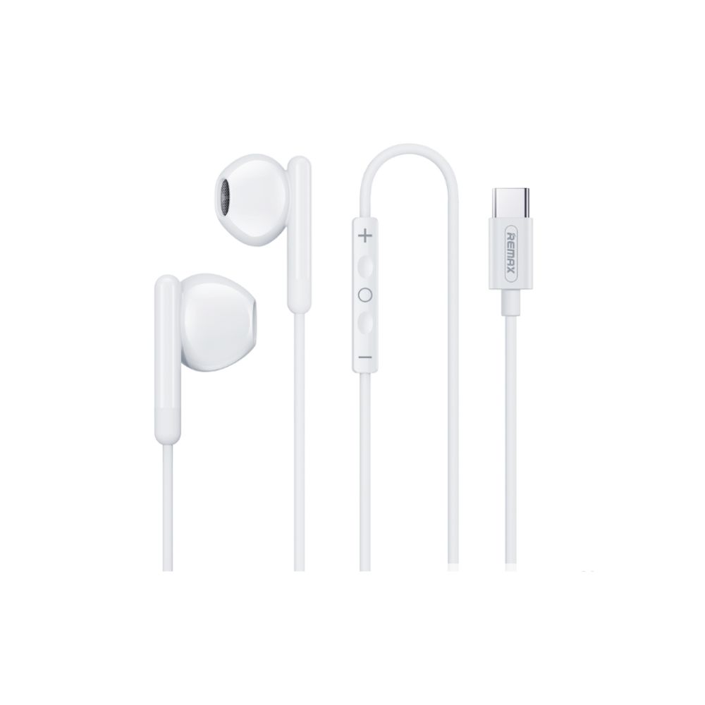 REMAX RM-522a bele žične bubice sa USB-C priključkom i mikrofonom
