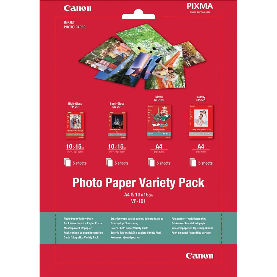 Canon VP-101 foto-papir A4 i 10 × 15 cm, 20 listova