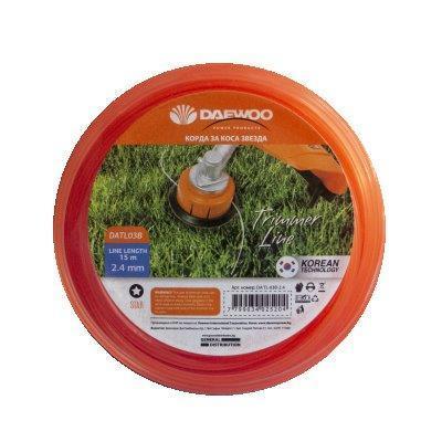 Daewoo DATL-03B-2.4 zvezdasta struna za trimer 2,4 mm, 15 m