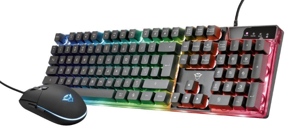 Trust GXT 838 Azor gejming combo US tastatura i miš (23289)