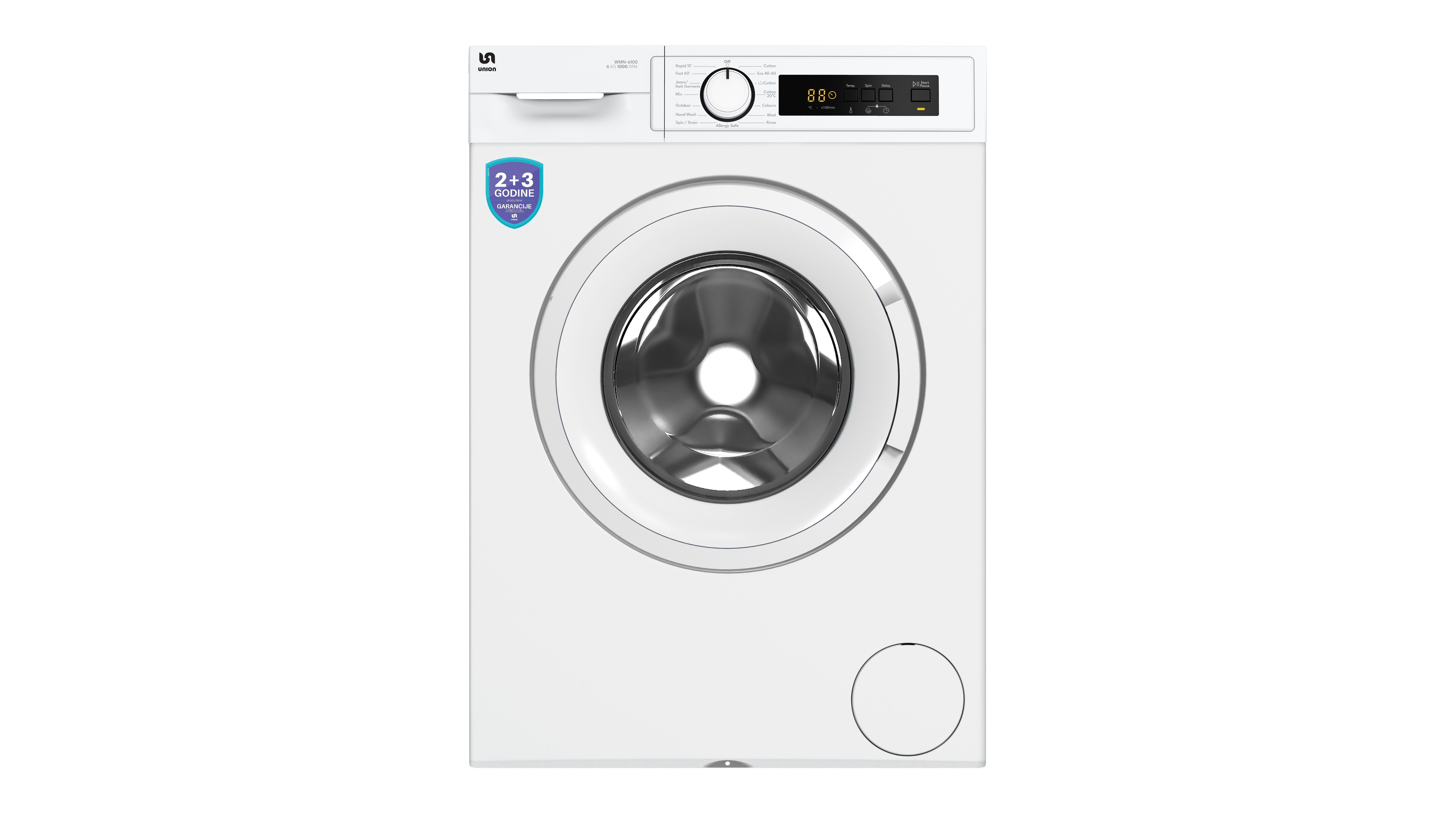 Union WMN-6100 veš mašina 9 kg, 1000 obrtaja